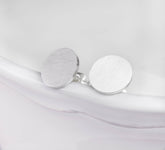 1 Paar schlichte Kreisohrstecker-Kreis-minimalistisch-geometrisch-Edelstahl-Silber-matt
