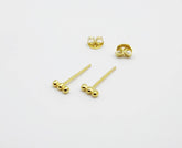 1 Paar zierliche Ohrstecker-Stapelohrstecker-mini-zart-fein-minimalistisch-geometrisch-925er Sterling Silber-Gold-vergoldet