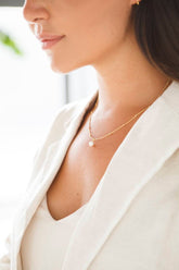 Zarte Halskette-Perle-925er Silber vergoldet-Satellitenkette-Perlenkette-filigran-minimalistisch-schlicht-elelegant