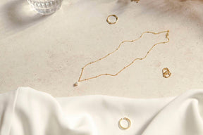 Zarte Halskette-Perle-925er Silber vergoldet-Satellitenkette-Perlenkette-filigran-minimalistisch-schlicht-elelegant