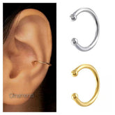 Ear Cuff-Ohrklemme-Ohrmanschette-925er Silber-vergoldet-Stapelohrringe-Helix-Conch-Schmucktrend