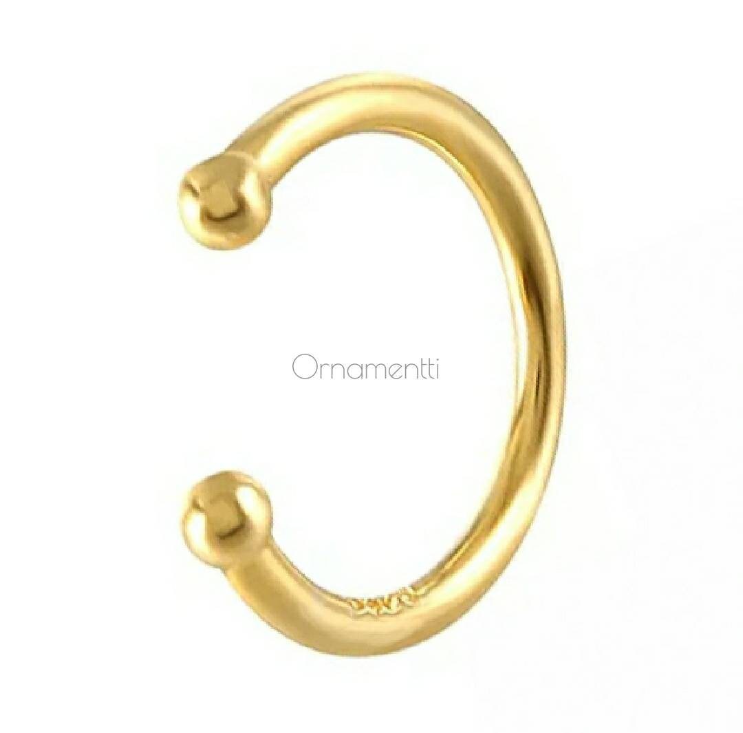 Ear Cuff-Ohrklemme-Ohrmanschette-925er Silber-vergoldet-Stapelohrringe-Helix-Conch-Schmucktrend
