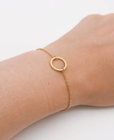 Kreis Armband-zart-schlicht-filigran-Edelstahl-Silber-Gold-Rosegold
