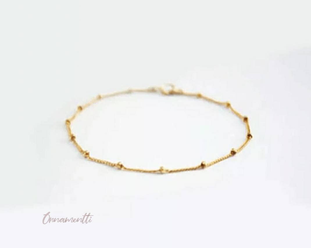 Zartes Kugelarmband-Perle-schlicht-minimal-Edelstahl-Silber-Gold-Rosegold-schlichtes Armband