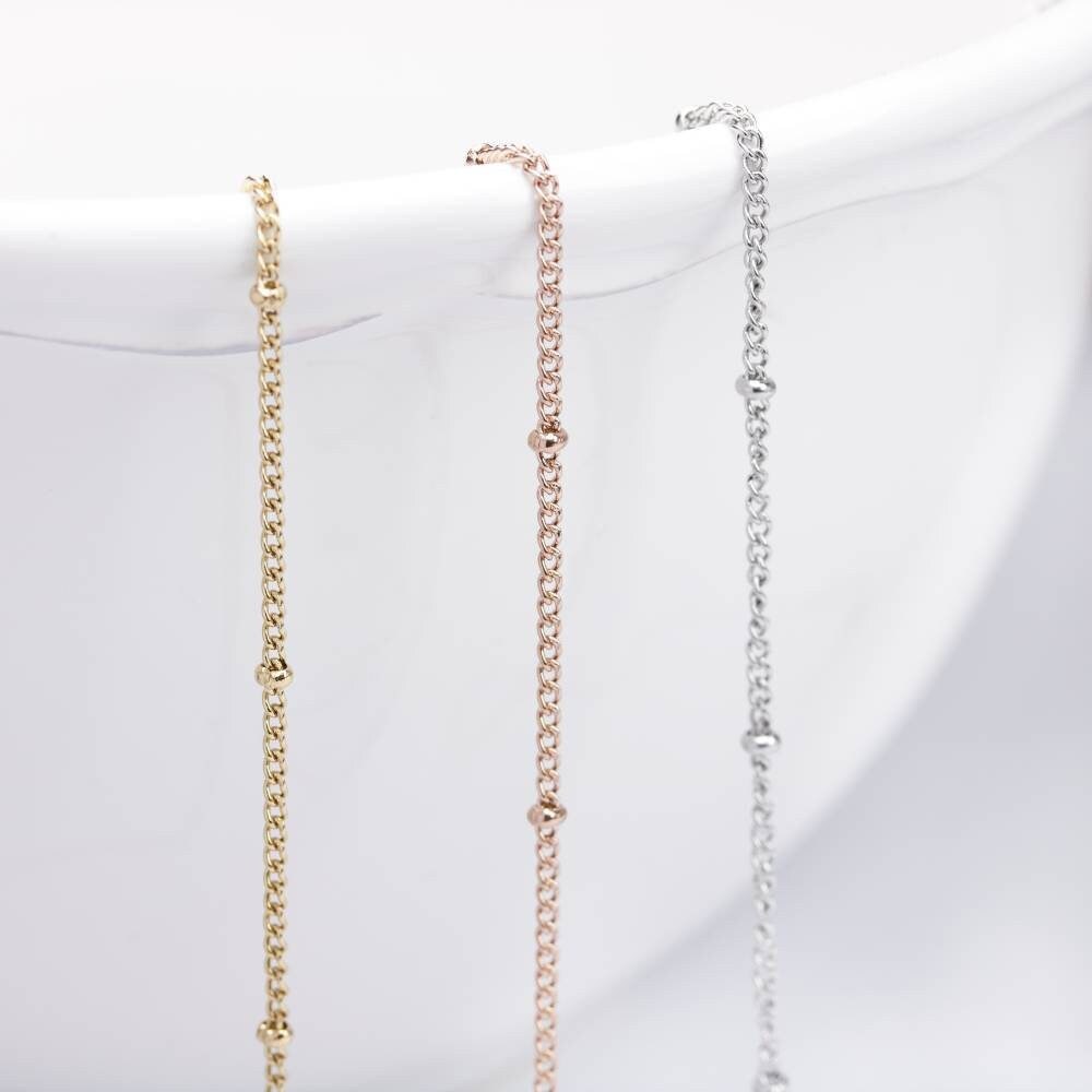 Zartes Kugelarmband-Perle-schlicht-minimal-Edelstahl-Silber-Gold-Rosegold-schlichtes Armband