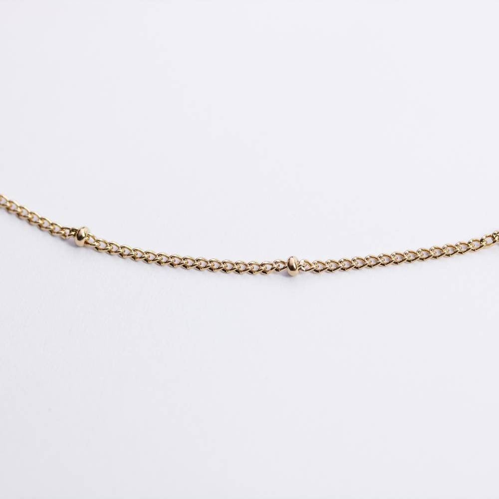 Zarte Kugel Halskette-schlicht-minimal-Brautschmuck-Basic-Edelstahl-Silber-Gold-Rosegold-Perlenkette