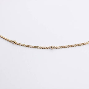 Zarte Kugel Halskette-schlicht-minimal-Brautschmuck-Basic-Edelstahl-Silber-Gold-Rosegold-Perlenkette