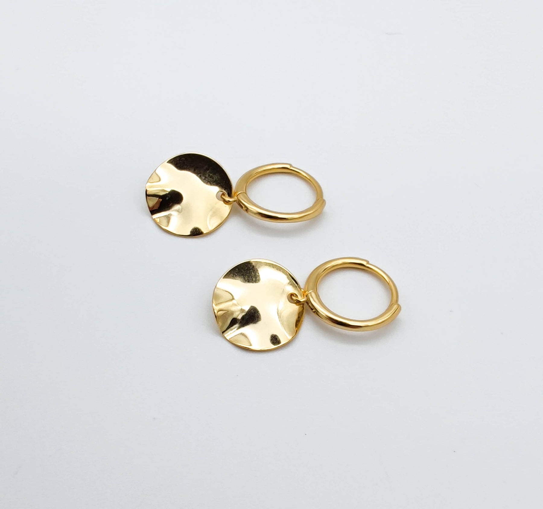 1 Paar Creolen-925er Silber-vergoldet-Creolen mit Anhänger-Ohrringe gold-edel-elegant-Creolen gold-Schmucktrend