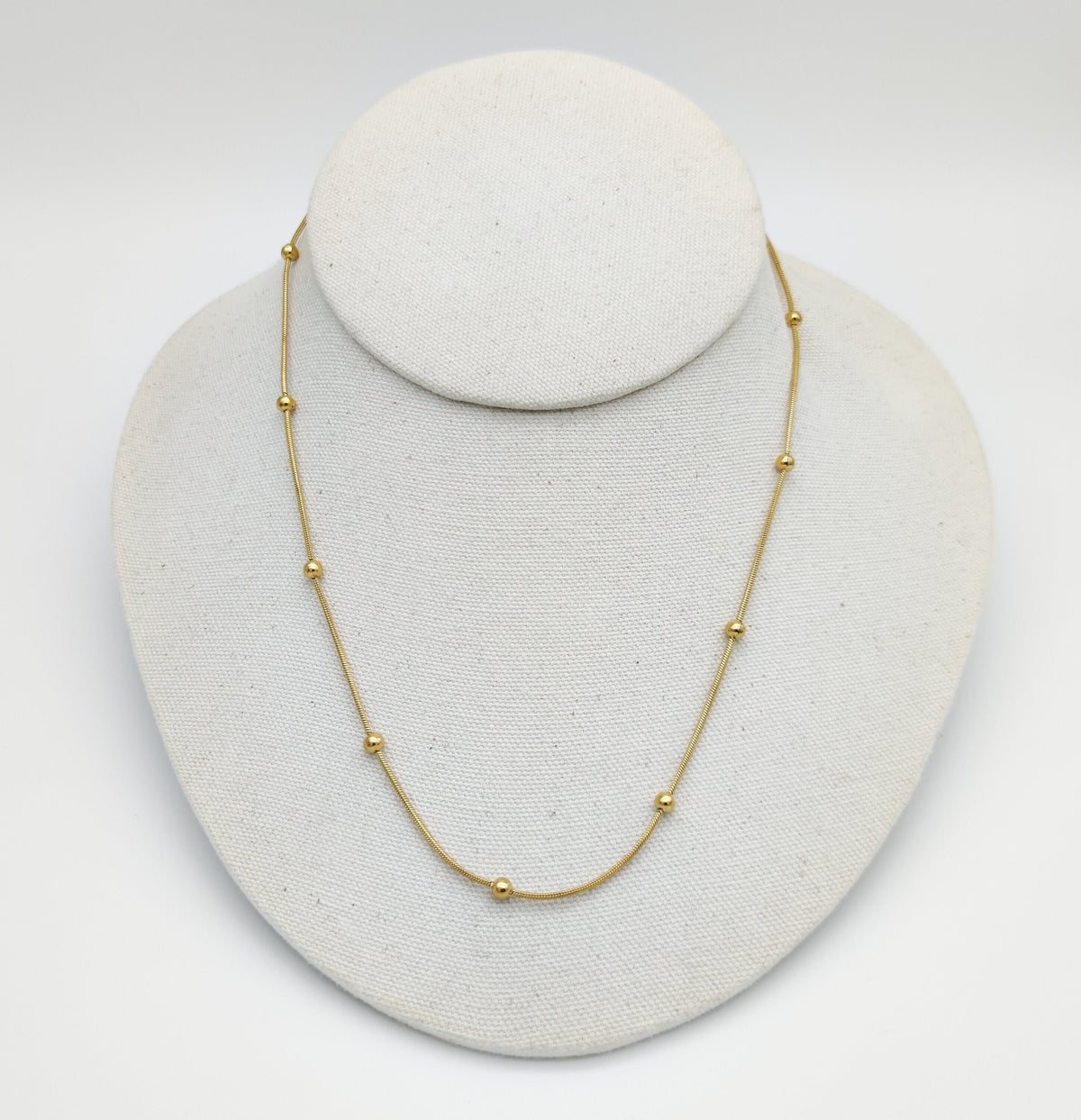 Zarte Kugel Halskette-schlicht-minimal-Brautschmuck-Basic-Edelstahl-Silber-Gold-vergoldet-Perlenkette-Satellitenkette-Kugelkette
