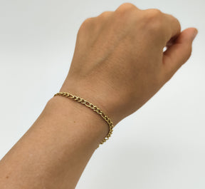 Figaro Armband//Edelstahl//vergoldet//Gliederarmband//Armkettchen Gold//Figaro Armkettchen//schlicht//edel//elegant